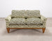 20th C. Art Deco Style Greek Key Velvet and Raffia Settee