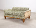 20th C. Art Deco Style Greek Key Velvet and Raffia Settee