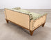 20th C. Art Deco Style Greek Key Velvet and Raffia Settee
