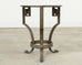 Neoclassical Greek Key Iron Marble Top Drinks Table