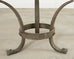 Neoclassical Greek Key Iron Marble Top Drinks Table