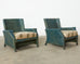 Pair of McGuire Woven Rattan Wicker Lounge Chairs
