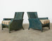 Pair of McGuire Woven Rattan Wicker Lounge Chairs