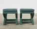 Pair of Billy Baldwin Style Midcentury X-Form Benches
