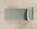Modern Sage Green Mohair Chaise Longue Daybed on Ebonized Base