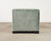 Modern Sage Green Mohair Chaise Longue Daybed on Ebonized Base