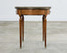 French Louis XVI Style Carrara Marble Mahogany Bouillotte Table