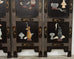 Chinese Export Six Panel Hardstone Lacquer Screen