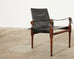 Pair of Hayat Bros. Leather Campaign Safari Chairs & Ottoman