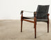 Pair of Hayat Bros. Leather Campaign Safari Chairs & Ottoman