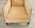 Pair of Henredon Butter Upholstered Wingback Club Chairs