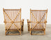 Pair of Heywood-Wakefield Arts and Crafts Rattan Lounge Chairs
