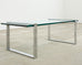Charles Hollis Jones Chrome Glass "Box" Coffee Table