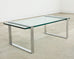 Charles Hollis Jones Chrome Glass "Box" Coffee Table