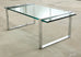 Charles Hollis Jones Chrome Glass "Box" Coffee Table