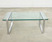 Charles Hollis Jones Chrome Glass "Box" Coffee Table