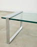 Charles Hollis Jones Chrome Glass "Box" Coffee Table