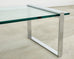 Charles Hollis Jones Chrome Glass "Box" Coffee Table