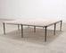 Holly Hunt Rue de Seine Limestone and Iron Cocktail Table 5 Ft