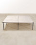 Holly Hunt Rue de Seine Limestone and Iron Cocktail Table 5 Ft
