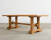 French Arts and Crafts Oak Farmhouse Trestle Dining Table