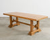 French Arts and Crafts Oak Farmhouse Trestle Dining Table