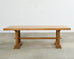 French Arts and Crafts Oak Farmhouse Trestle Dining Table