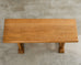 French Arts and Crafts Oak Farmhouse Trestle Dining Table