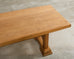 French Arts and Crafts Oak Farmhouse Trestle Dining Table