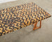 Tessellated Horn Dining Table with Leaves Designed by Thomas Britt
