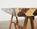 Tessellated Horn Dining Table with Leaves Designed by Thomas Britt