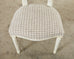 Set of Five Louis XVI Style Painted Dining Chairs with Houndstooth