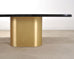 India Mahdavi Alber Sectional Walnut Brass Dining Table 11 Ft