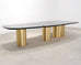 India Mahdavi Alber Sectional Walnut Brass Dining Table 11 Ft