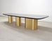 India Mahdavi Alber Sectional Walnut Brass Dining Table 11 Ft