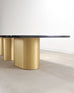 India Mahdavi Alber Sectional Walnut Brass Dining Table 11 Ft