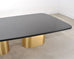 India Mahdavi Alber Sectional Walnut Brass Dining Table 11 Ft