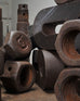 Set of 16 Industrial Oversized Iron Nuts Bolts and Link Plates