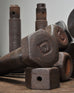 Set of 16 Industrial Oversized Iron Nuts Bolts and Link Plates