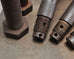 Set of 16 Industrial Oversized Iron Nuts Bolts and Link Plates