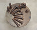 Set of 16 Industrial Oversized Iron Nuts Bolts and Link Plates