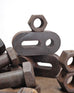 Set of 16 Industrial Oversized Iron Nuts Bolts and Link Plates