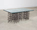 Marc Weinstein Attributed Brutalist Welded Nails Cocktail Table