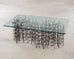 Marc Weinstein Attributed Brutalist Welded Nails Cocktail Table