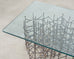 Marc Weinstein Attributed Brutalist Welded Nails Cocktail Table