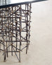 Marc Weinstein Attributed Brutalist Welded Nails Cocktail Table