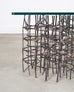 Marc Weinstein Attributed Brutalist Welded Nails Cocktail Table