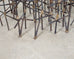 Marc Weinstein Attributed Brutalist Welded Nails Cocktail Table