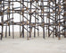 Marc Weinstein Attributed Brutalist Welded Nails Cocktail Table