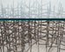 Marc Weinstein Attributed Brutalist Welded Nails Cocktail Table
